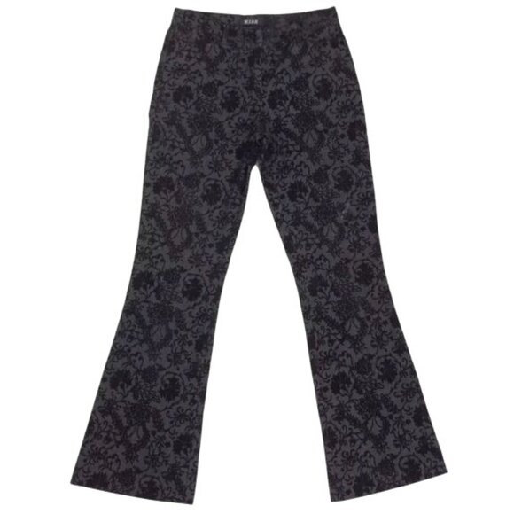 Boutique Denim - Black Floral Velvet Boho Hippie Jeans